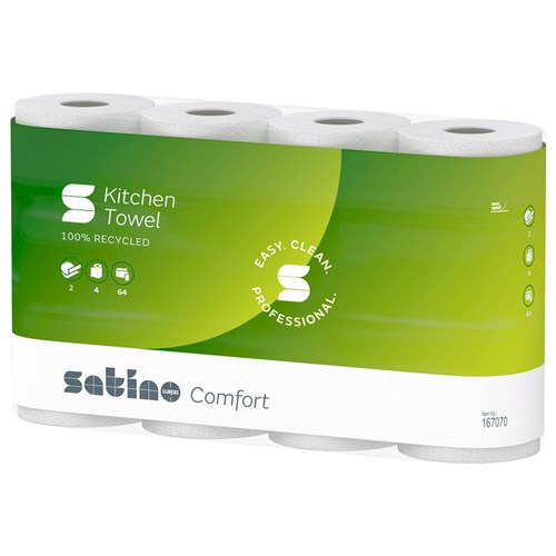 Keukenrol Satino Comfort 2 laags  (8 x 4 rol x 64 vel)